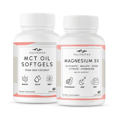 MCT Oil softgels and Magnesium 5x Mood and Sleep Bundle