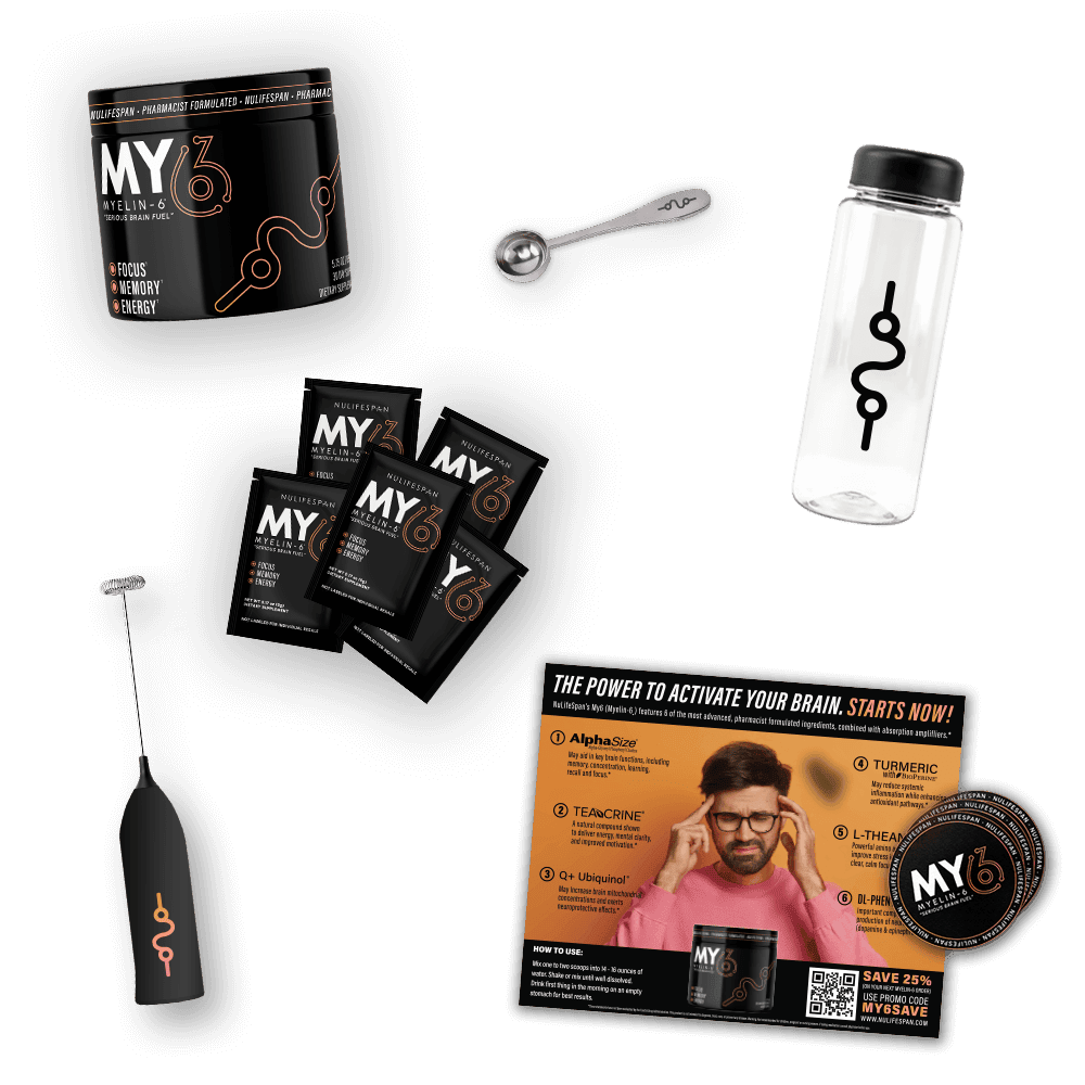 my6 myelin-6 get started kit free bottle hand mixer and scoop