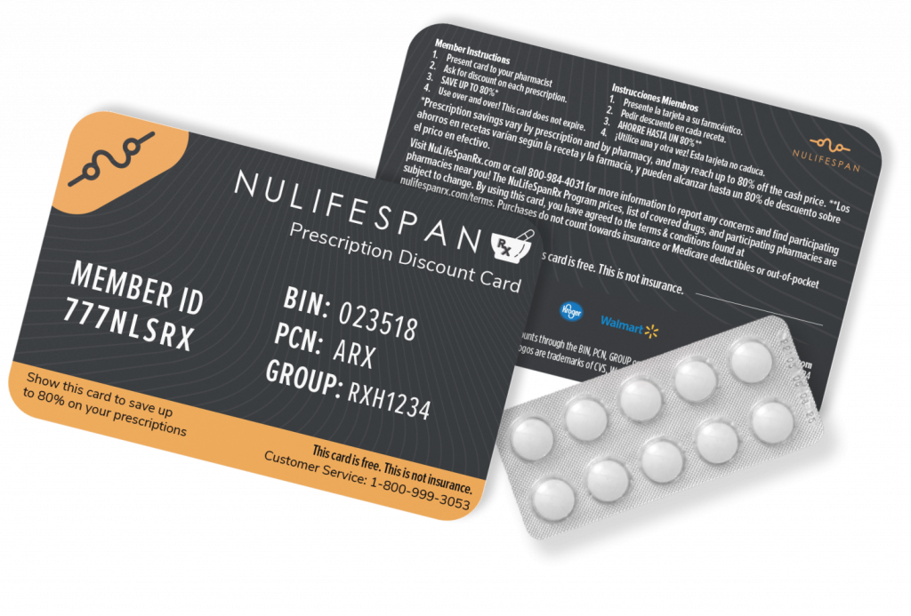 NuLifeSpanRX BIN save 80 percent prescription discounts